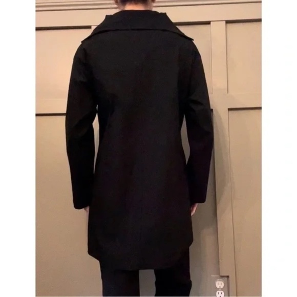 Blanque Longline Black Jacket Coat Button Front W/ Pockets Size Medium - Picture 5 of 14